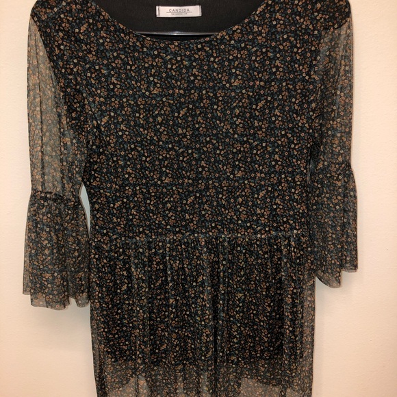 Tulle Peplum Floral top - Picture 2 of 3